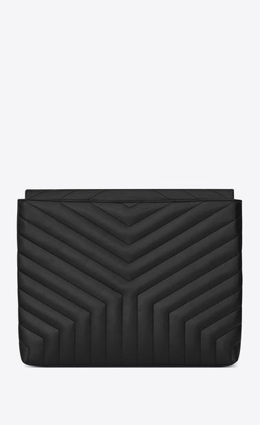SAINT LAURENT Loulou SLG レディース ルル ドキュメントホルダー(ブラック/「Y」キルティングステッチ) b_V4